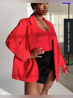 Red Pinsy Scoop Neck Hourglass Shapewear Cheeky Bodysuit